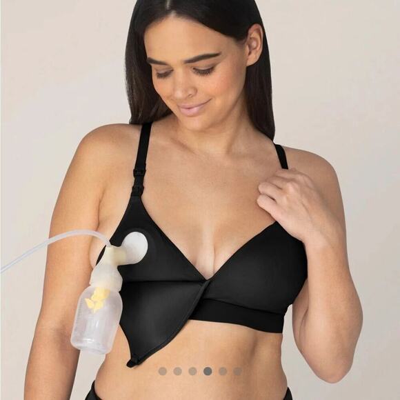 KINDRED BRAVELY Minimalist Hands-Free Pumping & Nursing Bra in Black - Picture 2 of 12